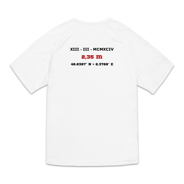 Image back T-shirt de Sport Homme Aethos x Saut en Hauteur - Record de France 2,35 m