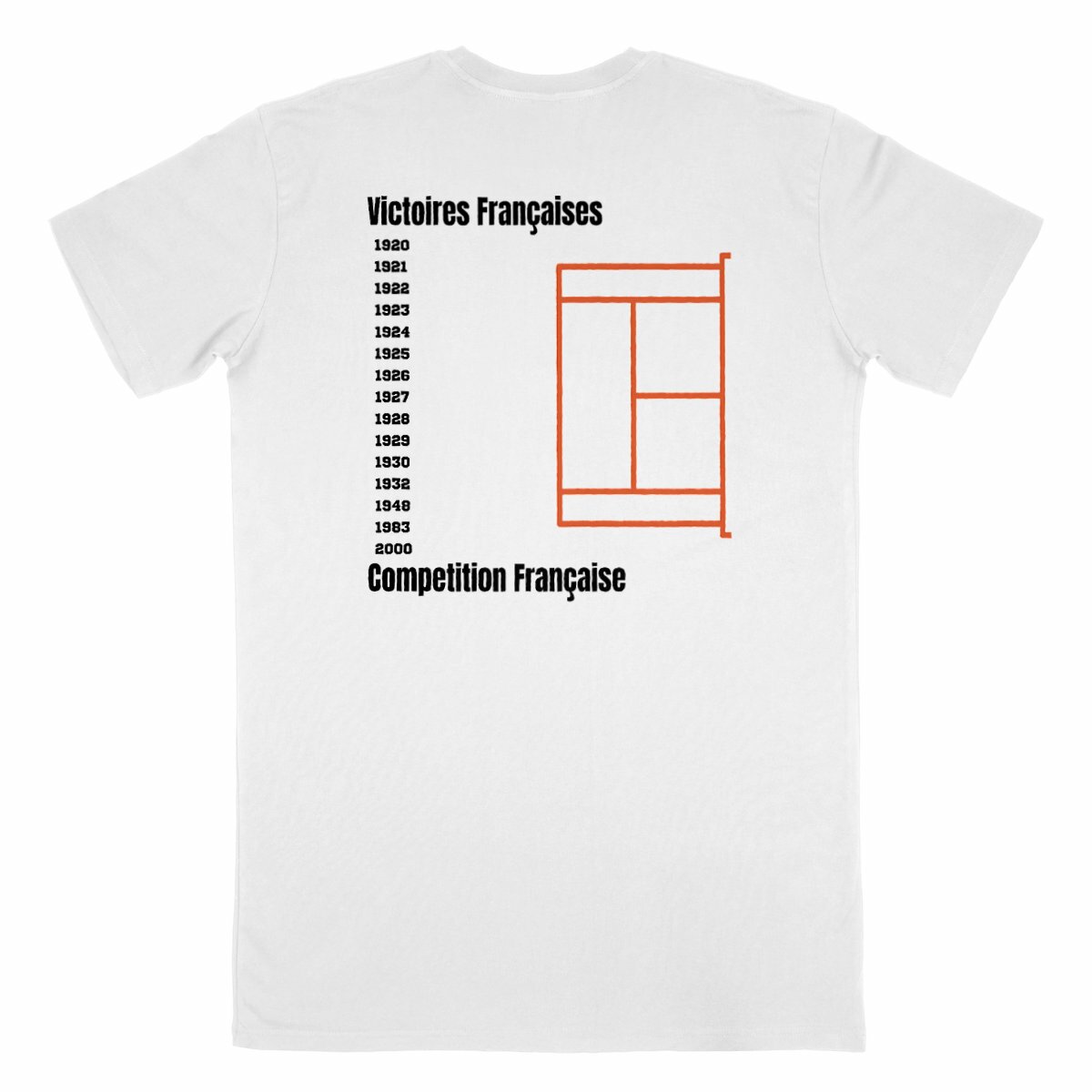 Image back T-shirt Homme Made in France – Aethos x Tennis : Victoires Françaises • Tournoi français