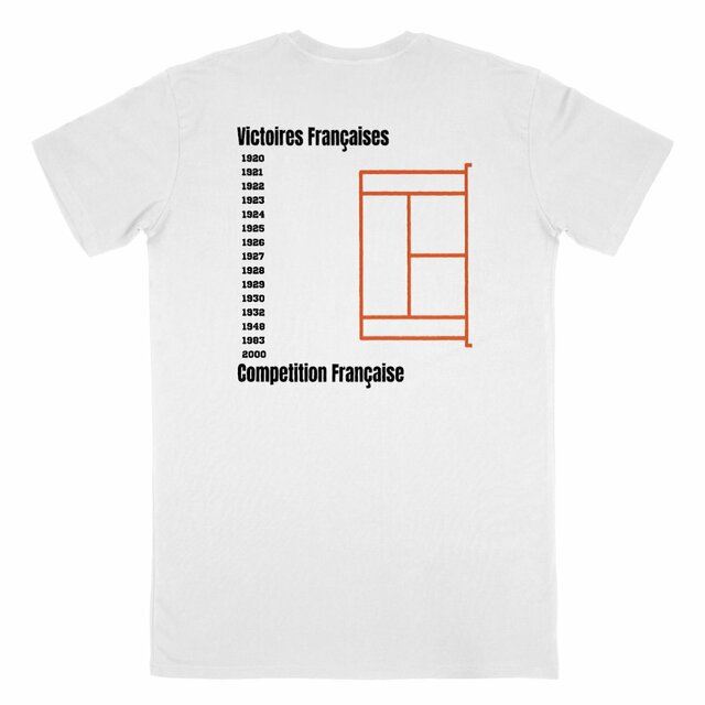 Image back T-shirt Homme Made in France – Aethos x Tennis : Victoires Françaises • Tournoi français