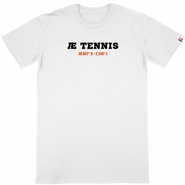 Image front T-shirt Homme Made in France – Aethos x Tennis : Victoires Françaises • Tournoi français