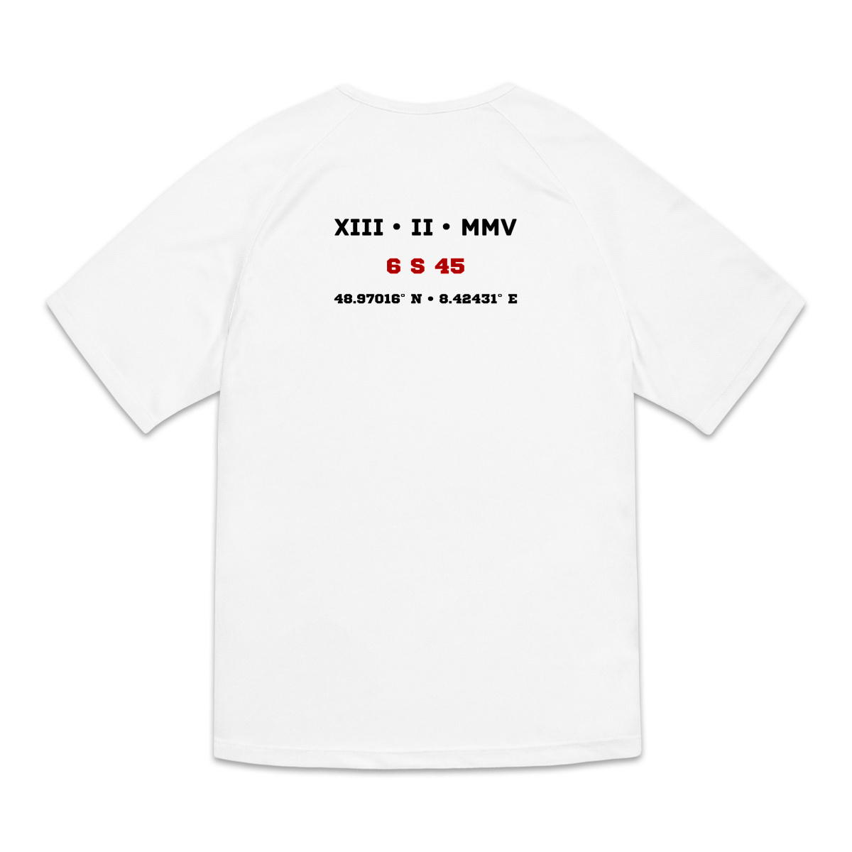 Image back T-shirt de sport recyclé pour homme Aethos x sprint - 60 m - Record de France 6 s 45