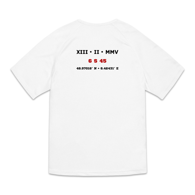 Image back T-shirt de sport recyclé pour homme Aethos x sprint - 60 m - Record de France 6 s 45