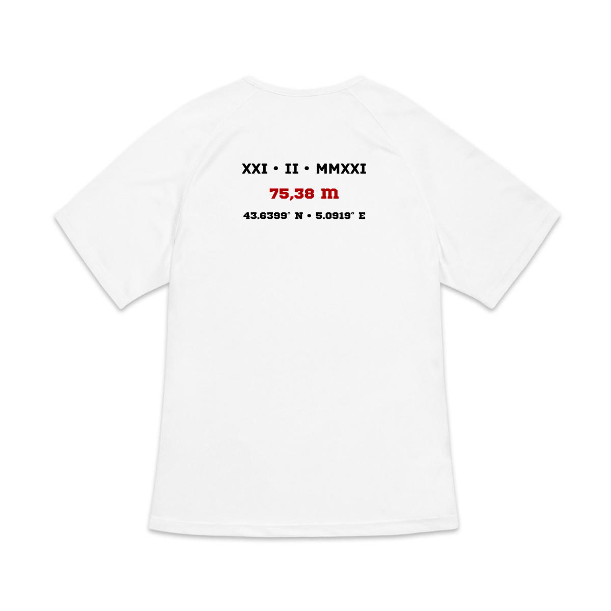 Image back T-shirt de Sport Recyclé pour Femme Aethos x Marteau - Record de France 75,38 m