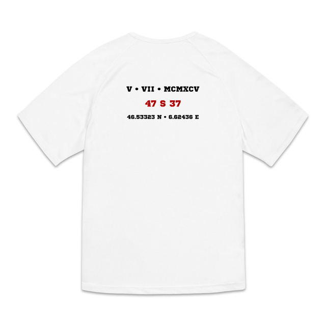 Image back T-shirt de sport recyclé pour homme Aethos x haies - 400 m - Record de France 47 s 37