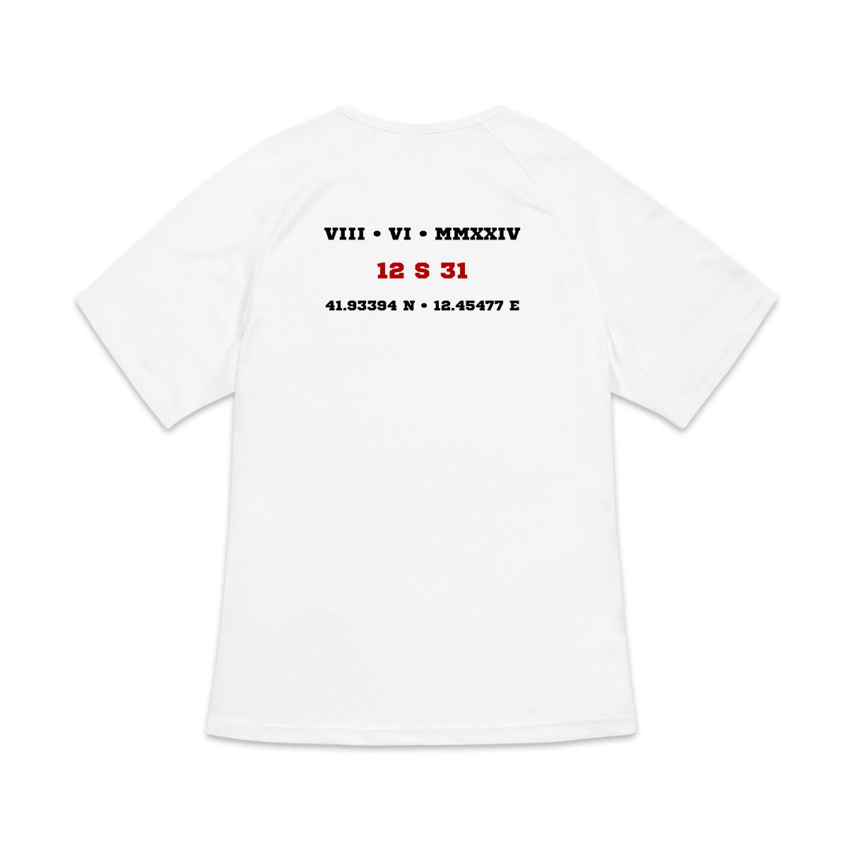 Image back T-shirt de sport recyclé pour femme Aethos x Haies - 100 m - Record de France 12 s 31