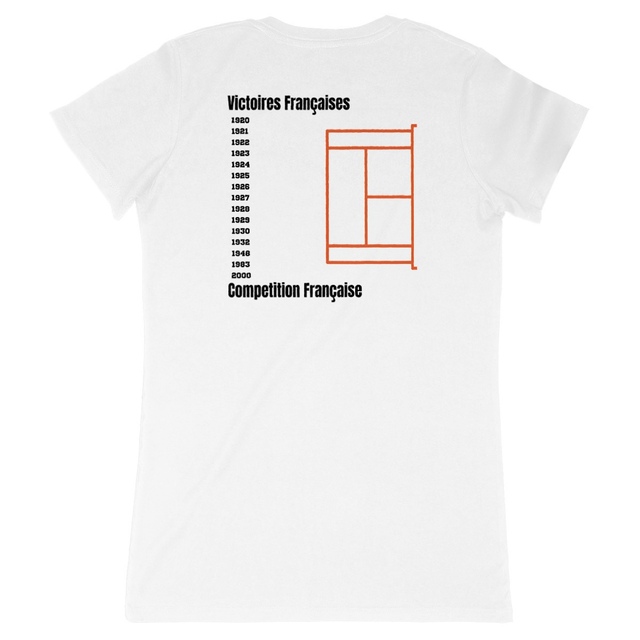 Image back T-shirt Femme Made in France Aethos x Tennis – Victoires Françaises • Tournoi Français