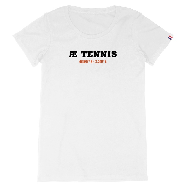 Image front T-shirt Femme Made in France Aethos x Tennis – Victoires Françaises • Tournoi Français