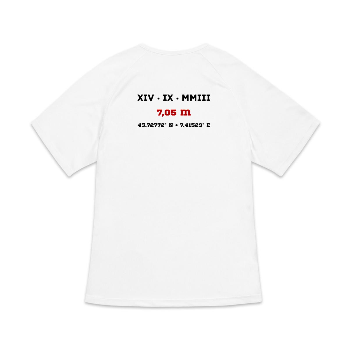 Image back T-shirt de Sport Femme Aethos x Saut en Longueur - Record de France 7,05 m