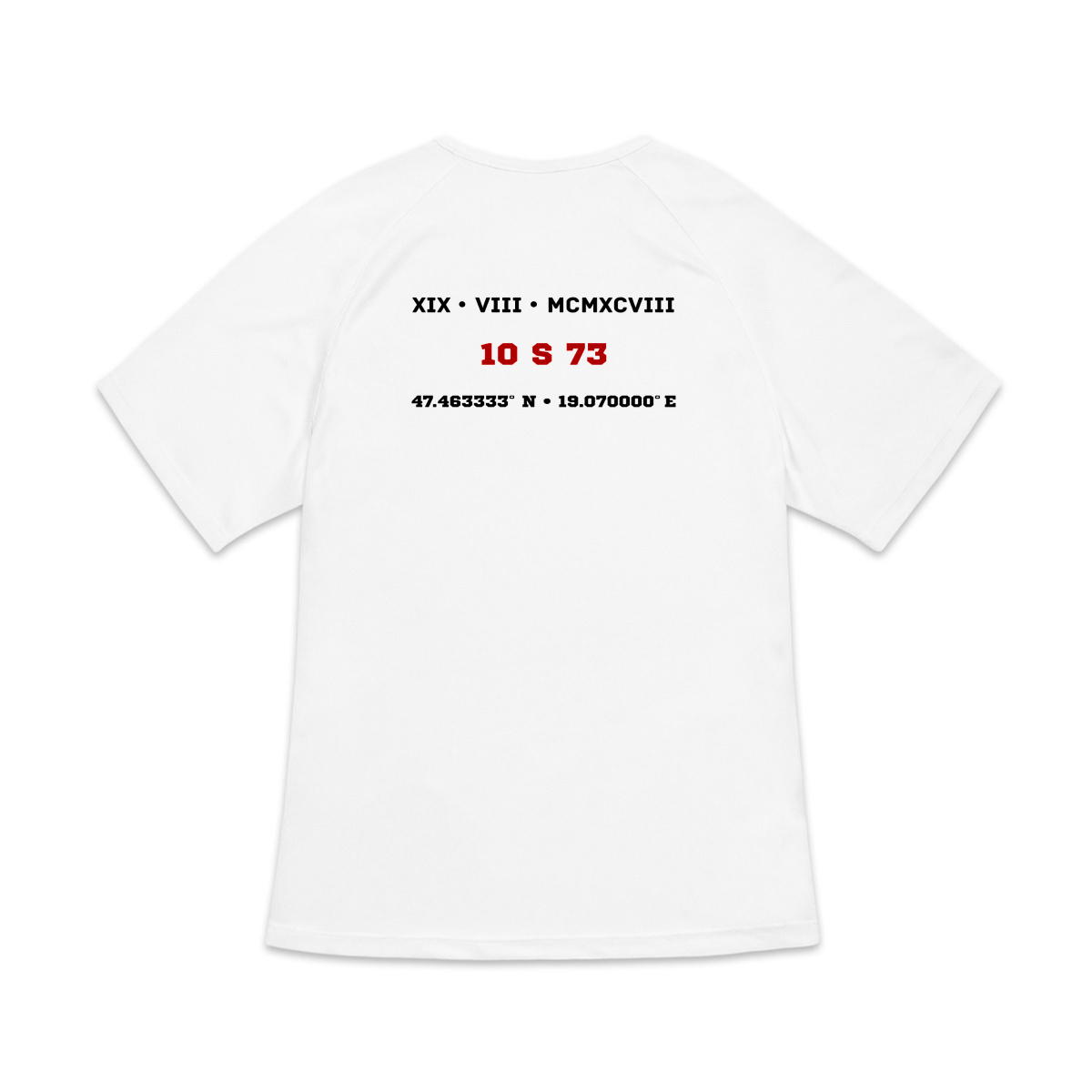 Image back T-shirt de sport recyclé pour femme Aethos x 100 mètres - Record de France 10 s 73