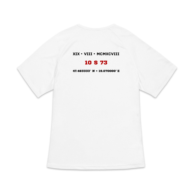 Image back T-shirt de sport recyclé pour femme Aethos x 100 mètres - Record de France 10 s 73