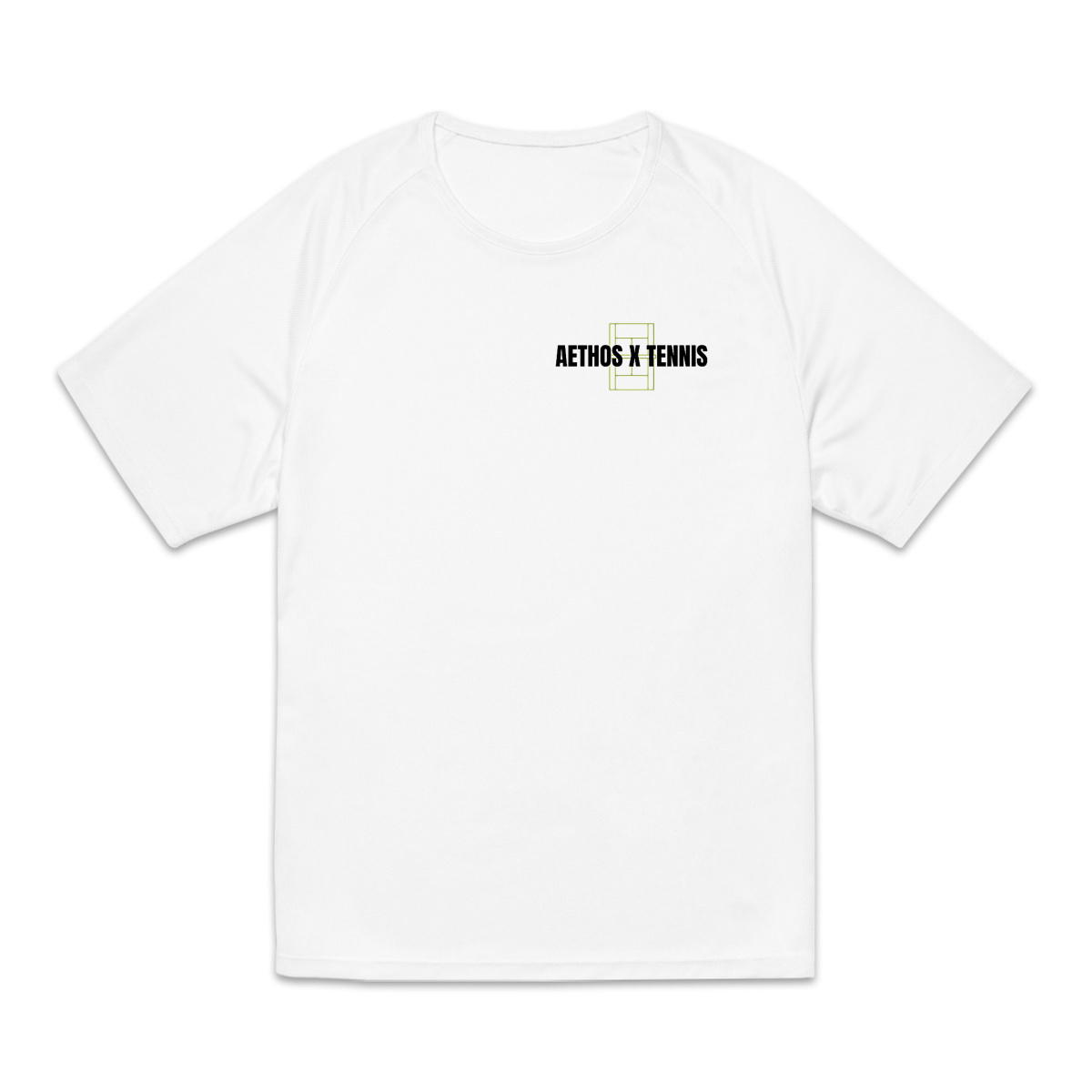 Image front T-shirt de sport recyclé pour homme Aethos x tennis - mousquetaires