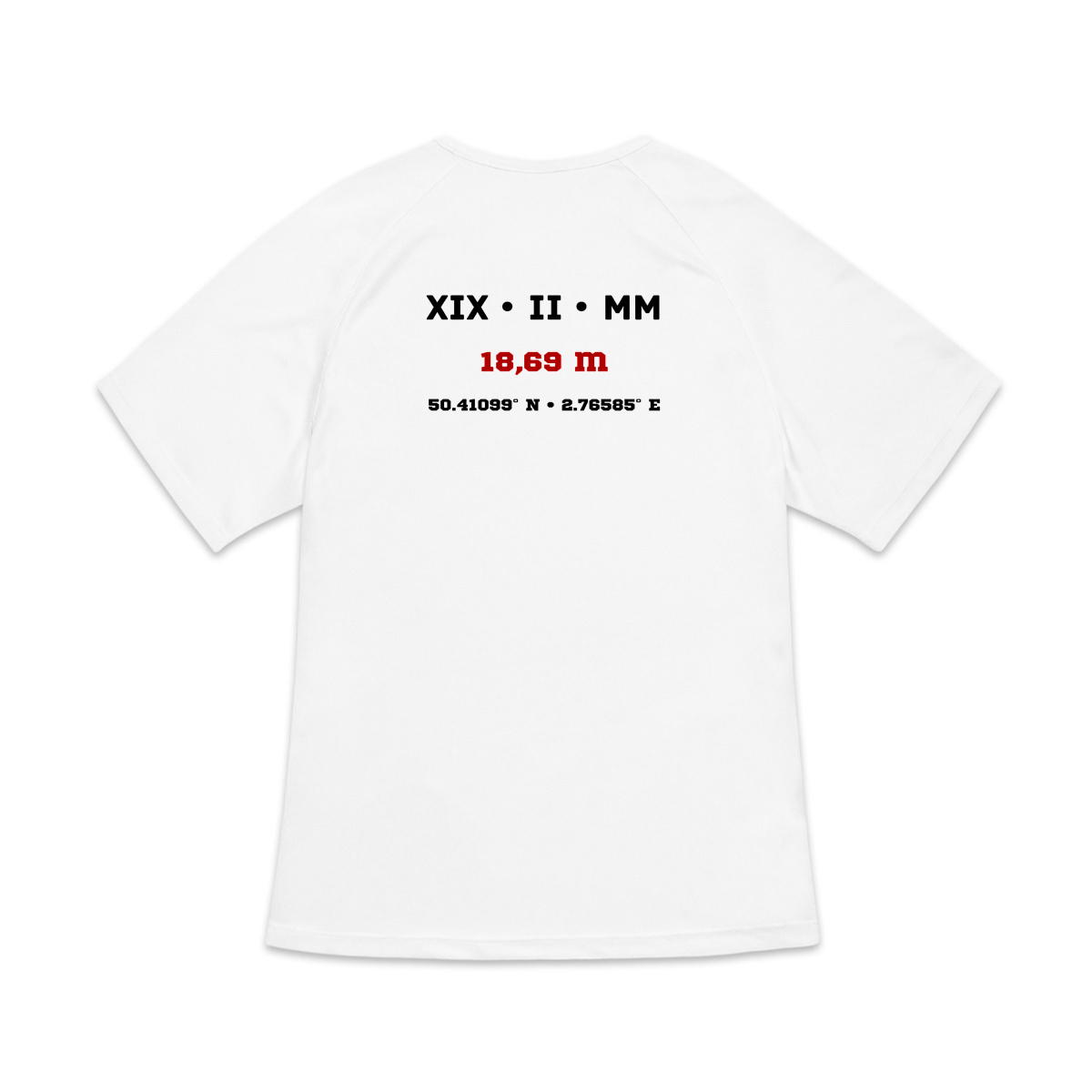 Image back T-shirt de Sport Recyclé pour Femme Aethos x Poids - Record de France 18,69 m
