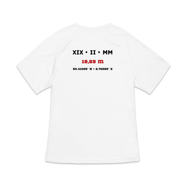 Image back T-shirt de Sport Recyclé pour Femme Aethos x Poids - Record de France 18,69 m