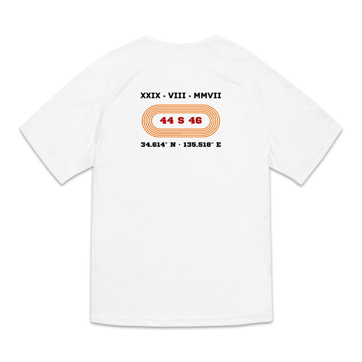 Image back T-shirt de sport recyclé pour homme Aethos x 400 mètres - Record de France 44 s 46