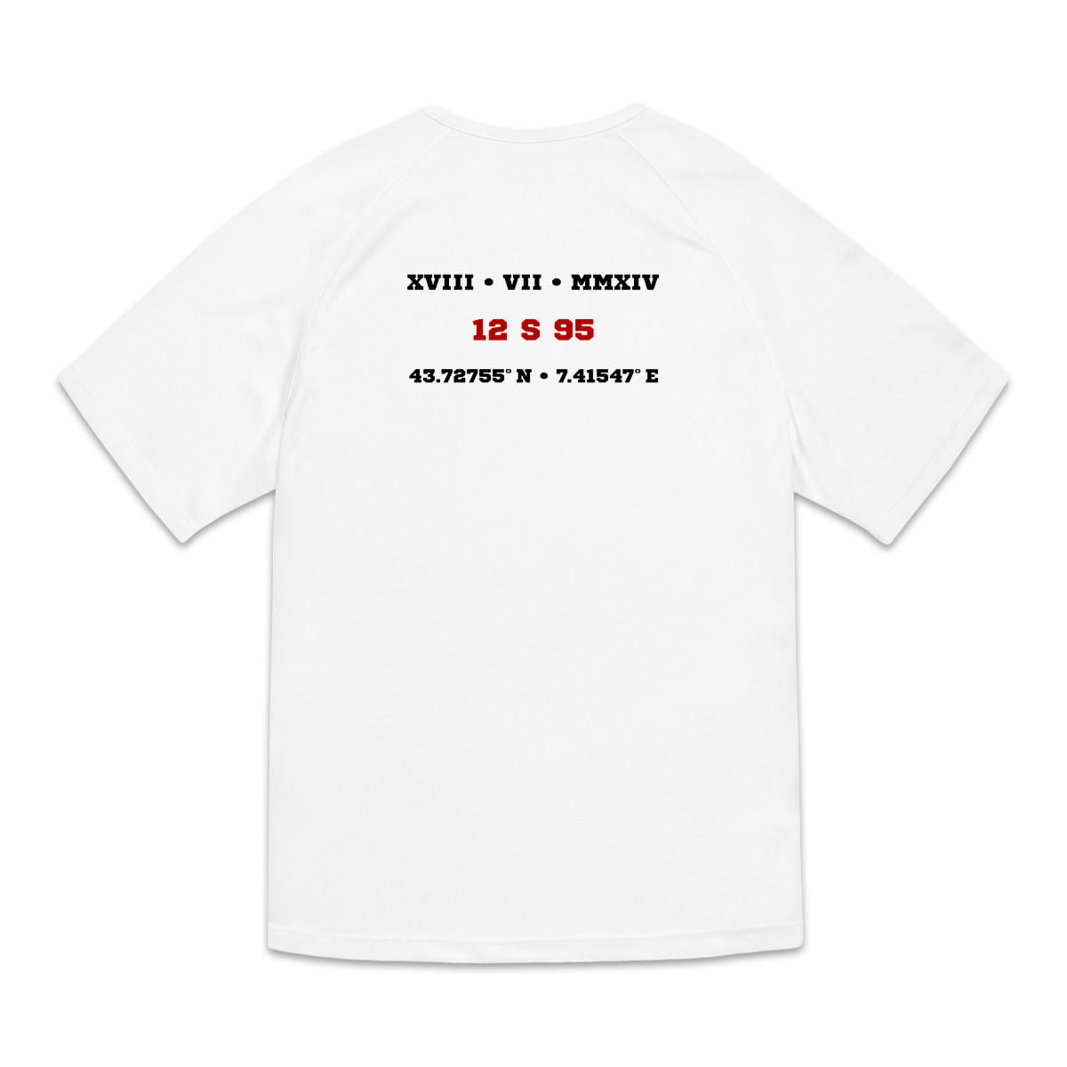 Image back T-shirt de sport recyclé pour homme Aethos x haies - 110 m - Record de France 12 s 95