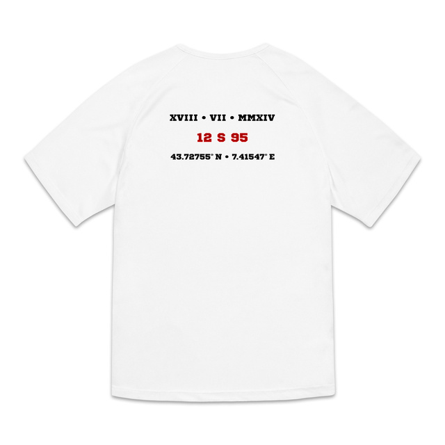 Image back T-shirt de sport recyclé pour homme Aethos x haies - 110 m - Record de France 12 s 95