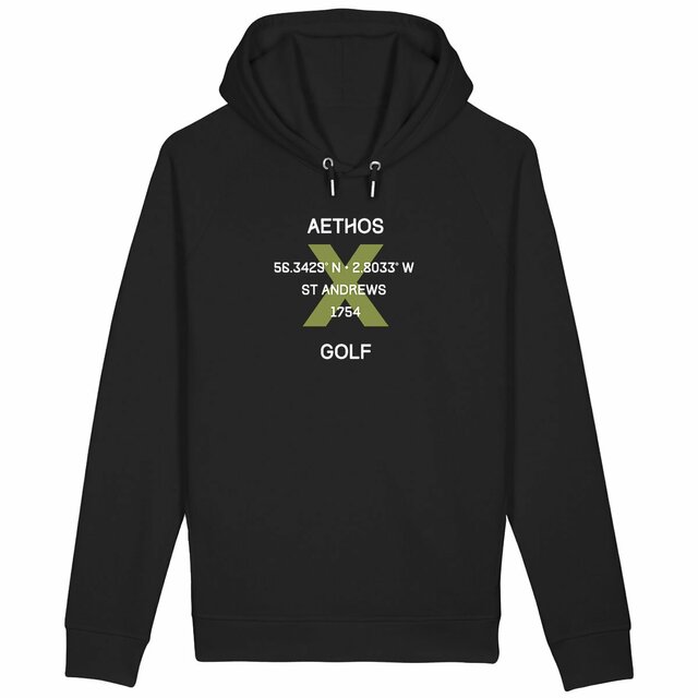 Image front Sweat à capuche Aethos x Golf - origine du golf/scoring