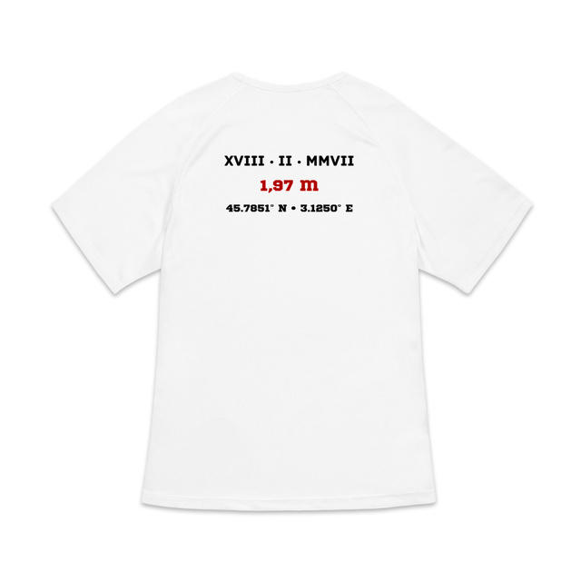 Image back T-shirt de Sport Femme Aethos x Saut en Hauteur - Record de France 1,97 m