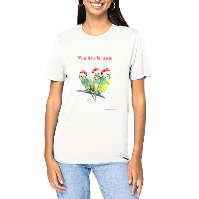Image front Sketchloose Weihnachtsedition T-Shirt "Weihnachts-Zwitschern"