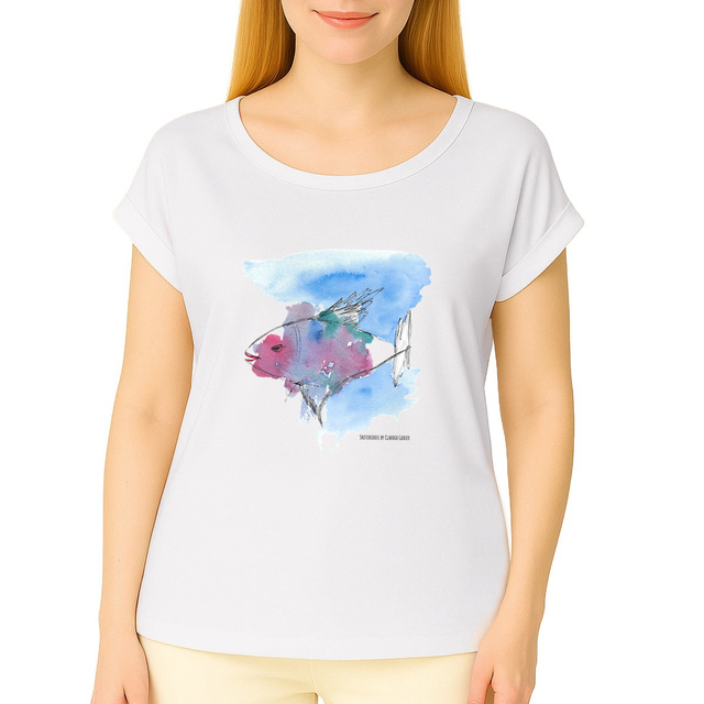 Image front Buntfisch Damenshirt von Sketchloose mit Claudia