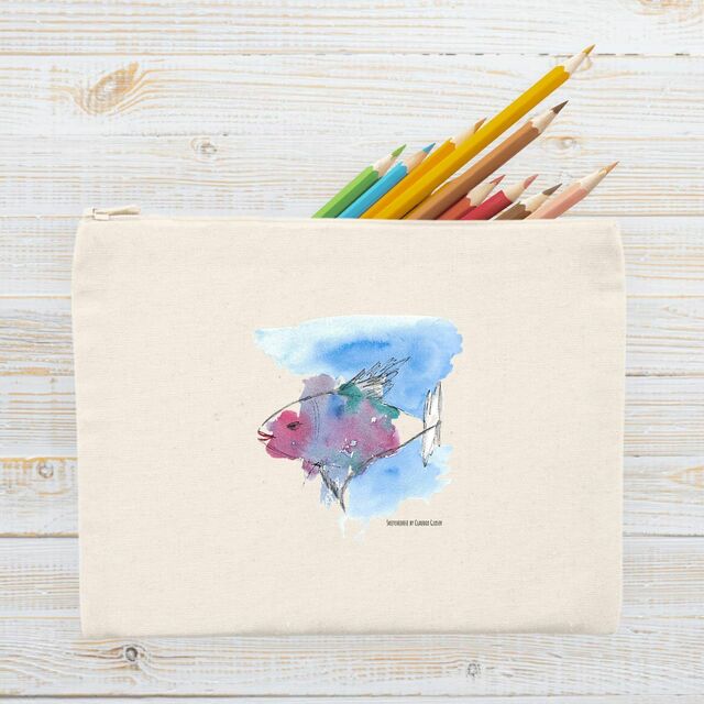 Image front Buntfisch Beutel mit Reiseverschluss von Sketchloose mit Claudia