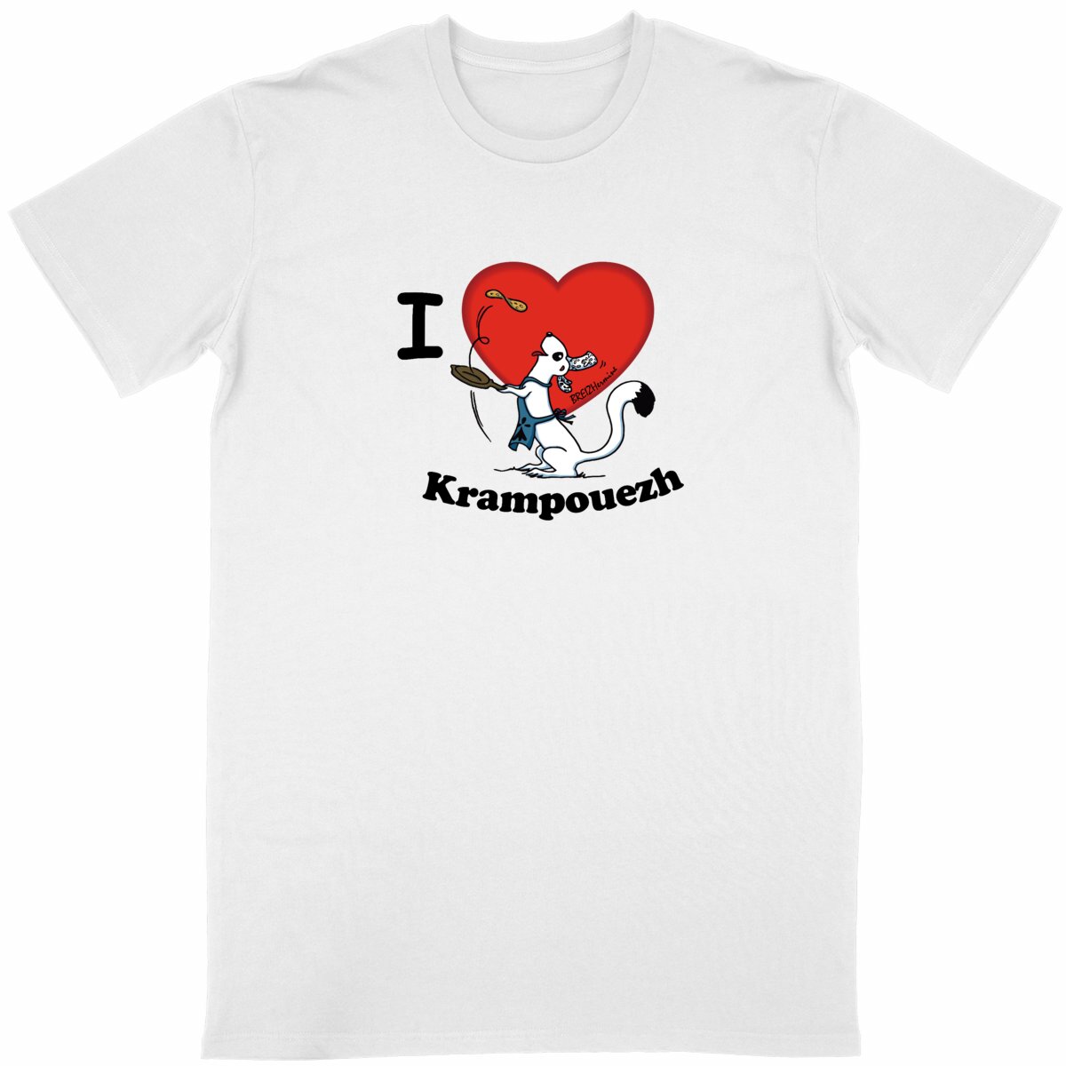 Image back T-shirt unisexe - Léger - I love krampouezh