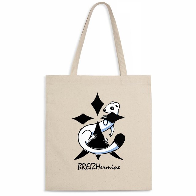 Image back Totebag léger - Hermine au carré