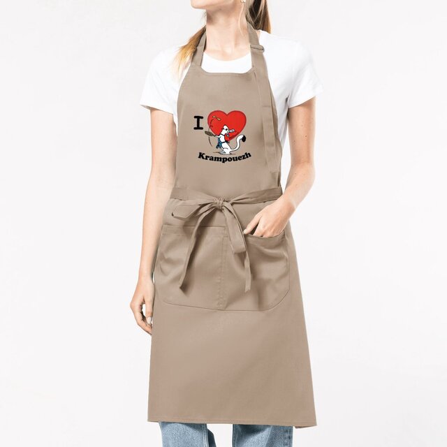 Image front Tablier beige - I love krampouezh