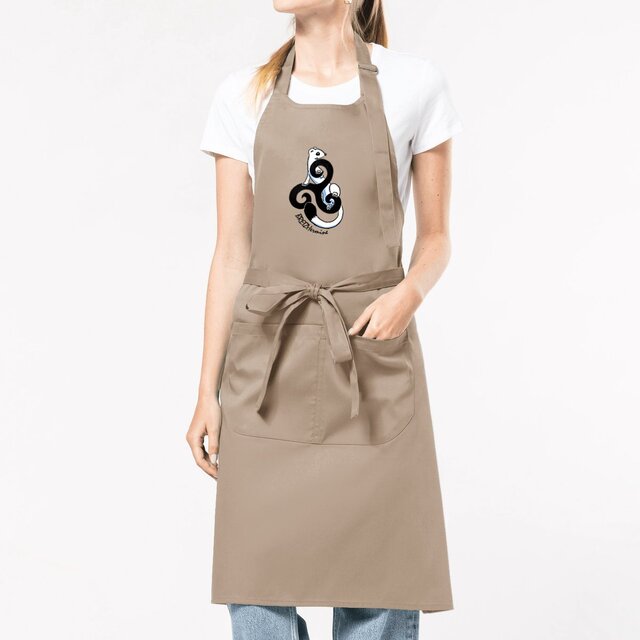 Image front Tablier - Beige / Rouge - Celt'hermine