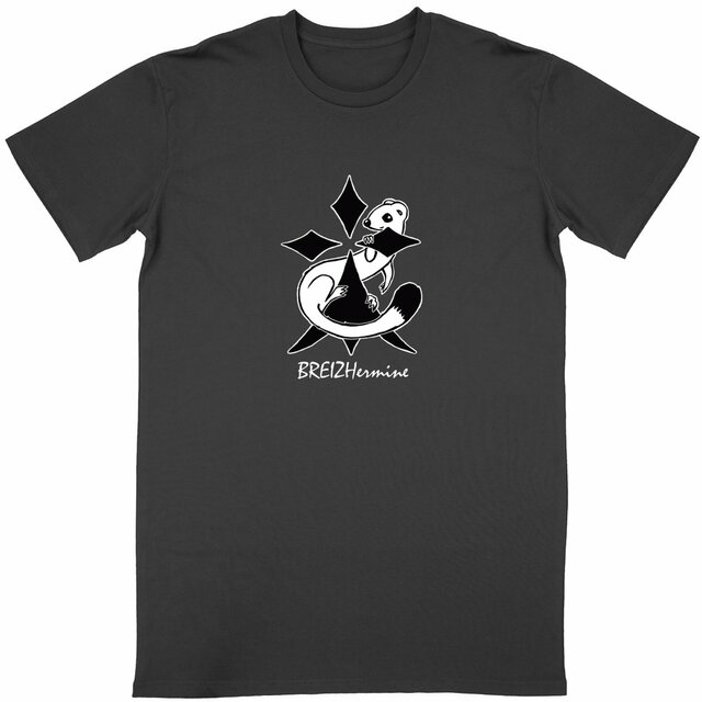 Image back T-shirt foncé unisexe - Léger - Hermine au carré
