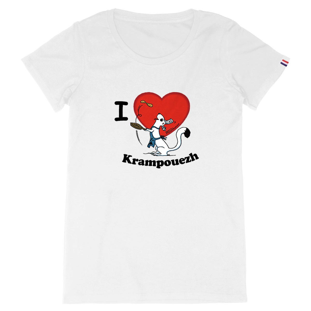 Image back T-shirt Femme - Epais - Krampouezh love