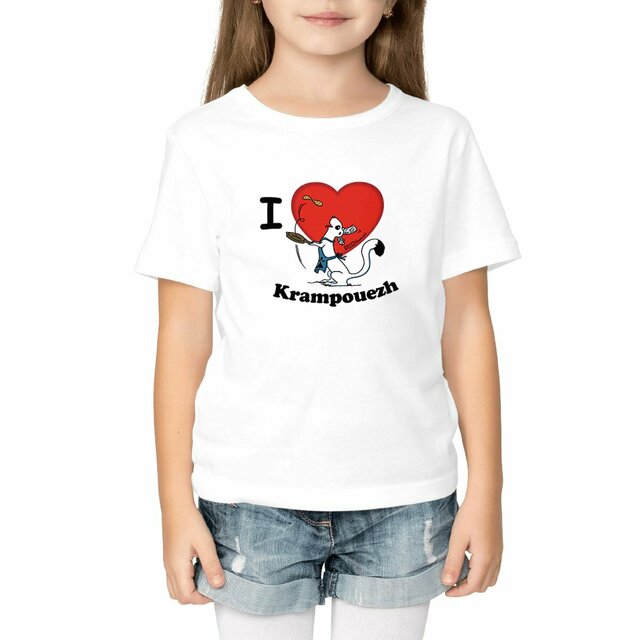 Image front T-shirt enfant - Léger - Krampouezh love