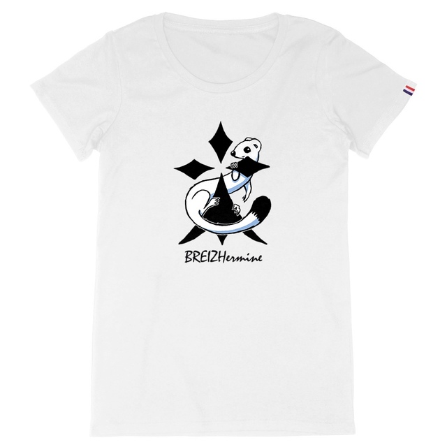 Image back T-shirt Femme - Hermine au carré