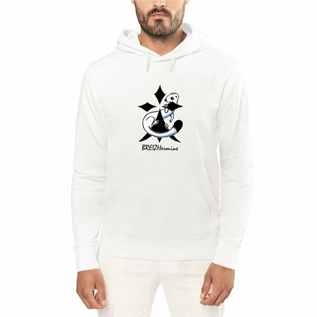 Image front Sweat à capuche unisexe - Léger - Hermine au carré
