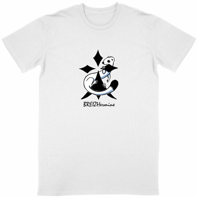 Image back T-shirt unisexe - Clair - Léger - Hermine au carré