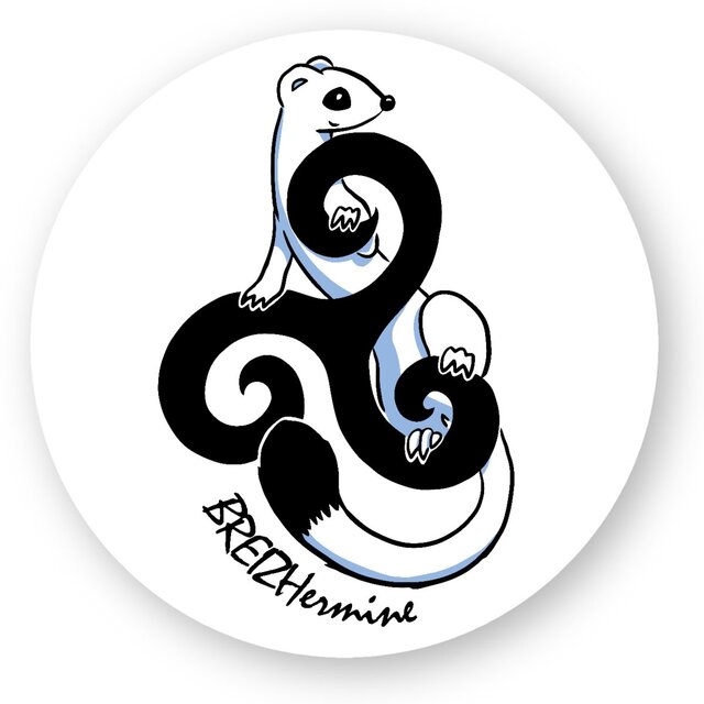 Image front Autocollant rond - Celt'hermine