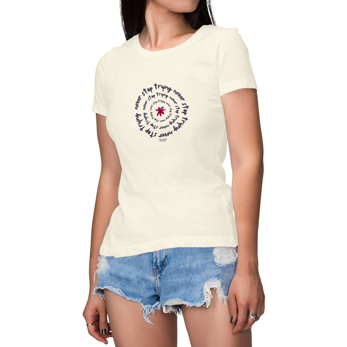 Image front Never Stop Trying - Le T-shirt