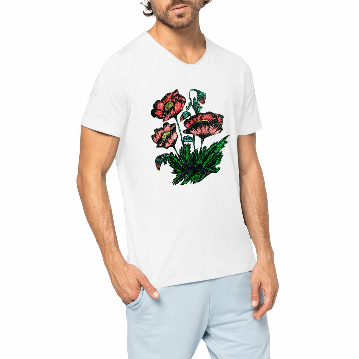 Image front Men's slub t-shirt - Premium Plus