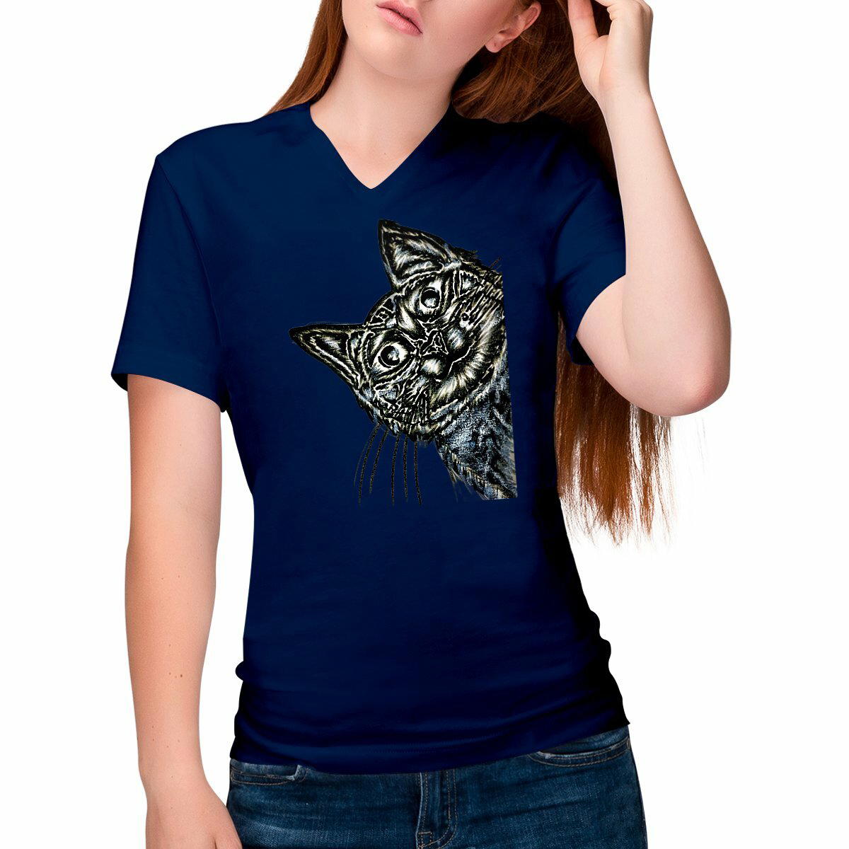 Image front Women's v-neck T-shirt - Change