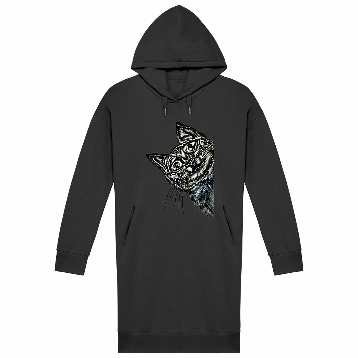 Image back Women's hoodie dress - Premium Plus