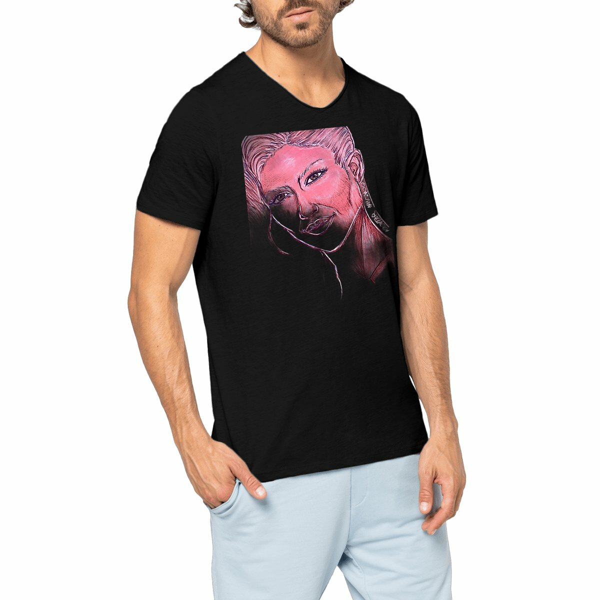 Image front Men's slub t-shirt - Premium Plus