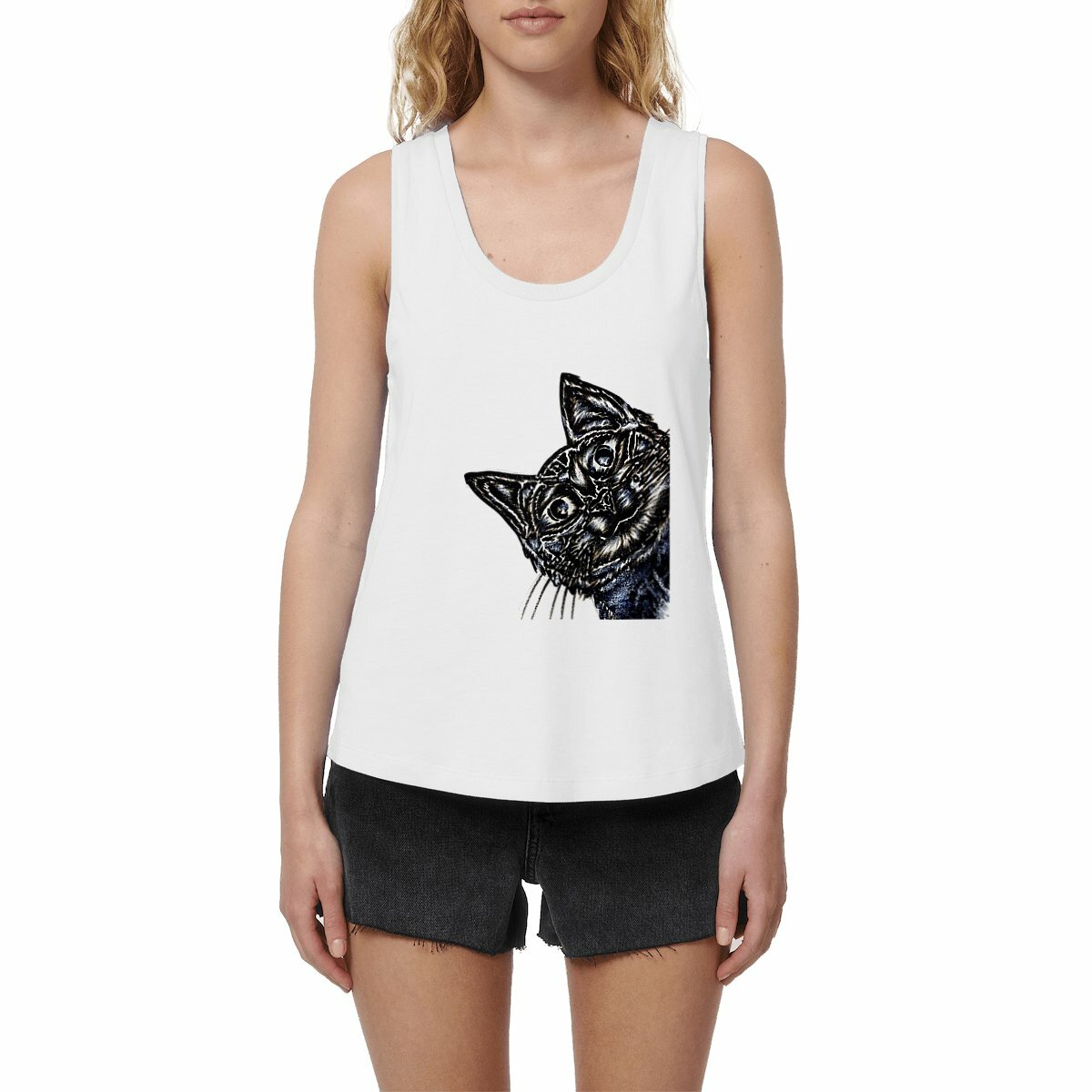 Image front  logo ← Catalog Loose fitting women's tank top - Premium Plus