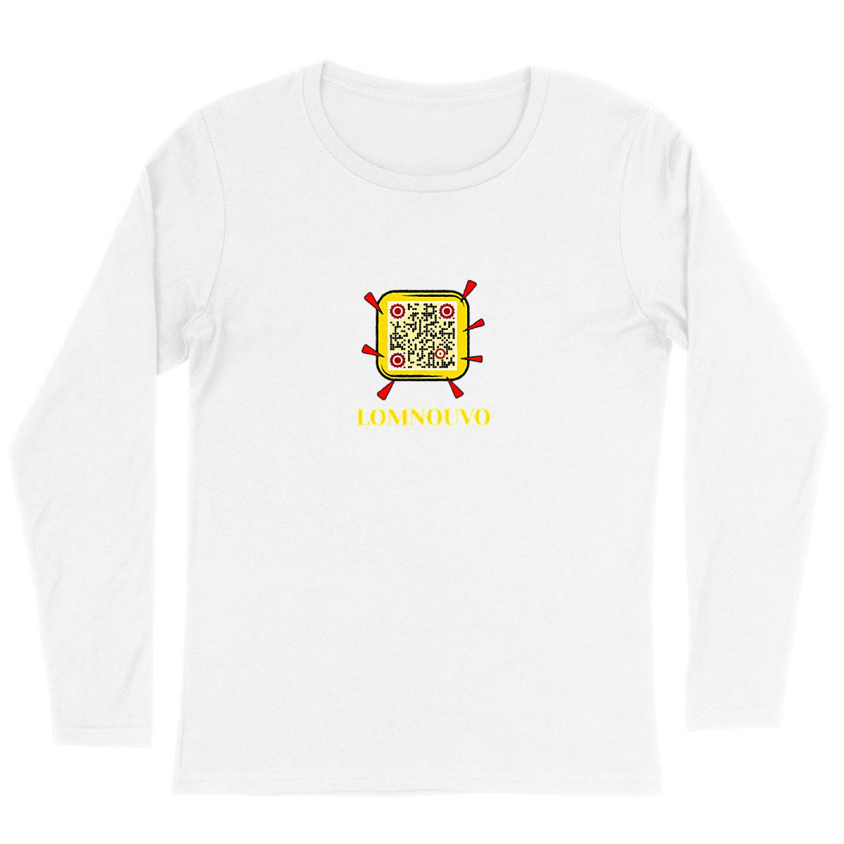 Image back T-shirt Femme manches longues Connecté QR Code LOMNOUVO