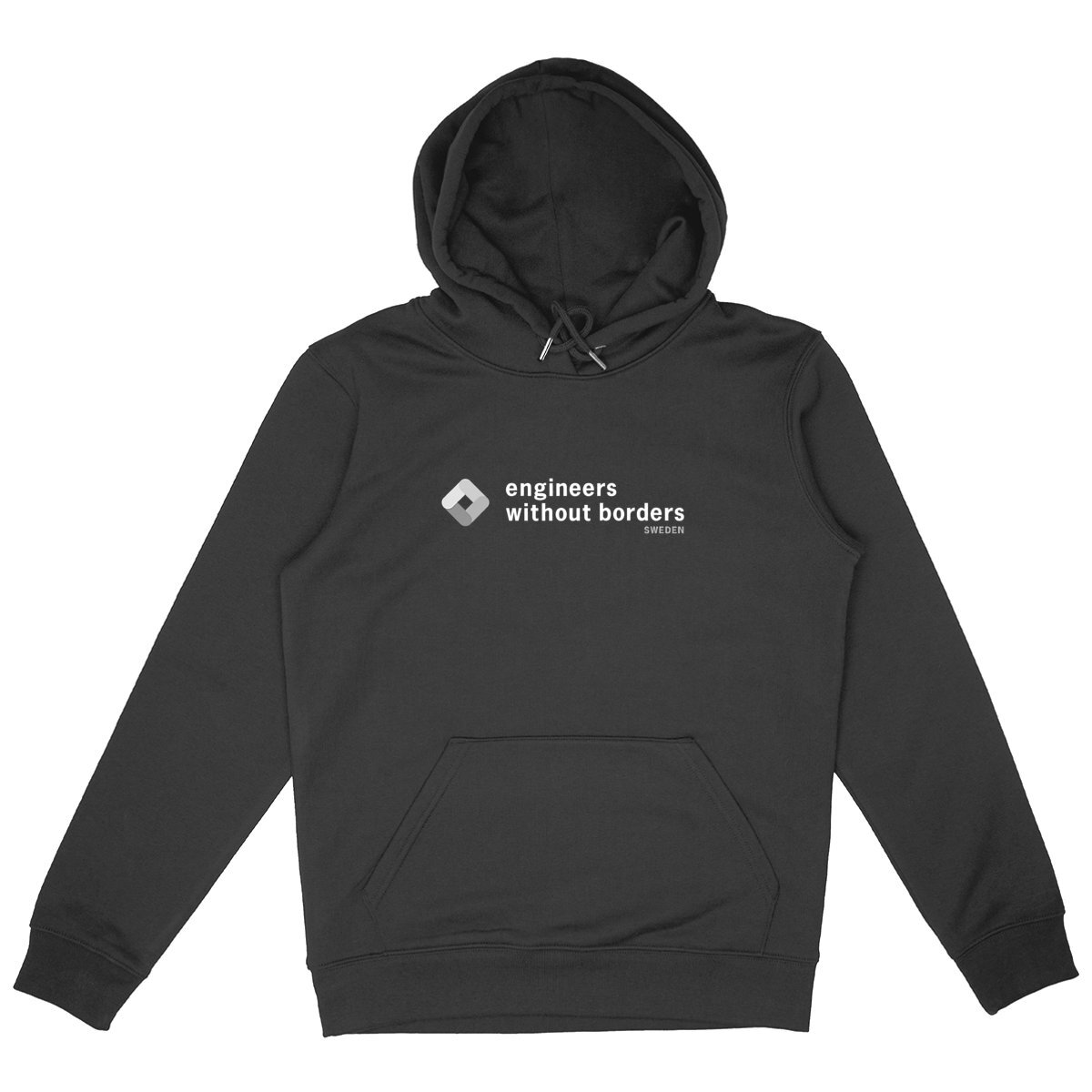 Image back Hoodie in Black with Large Logo on front - Heavyweight