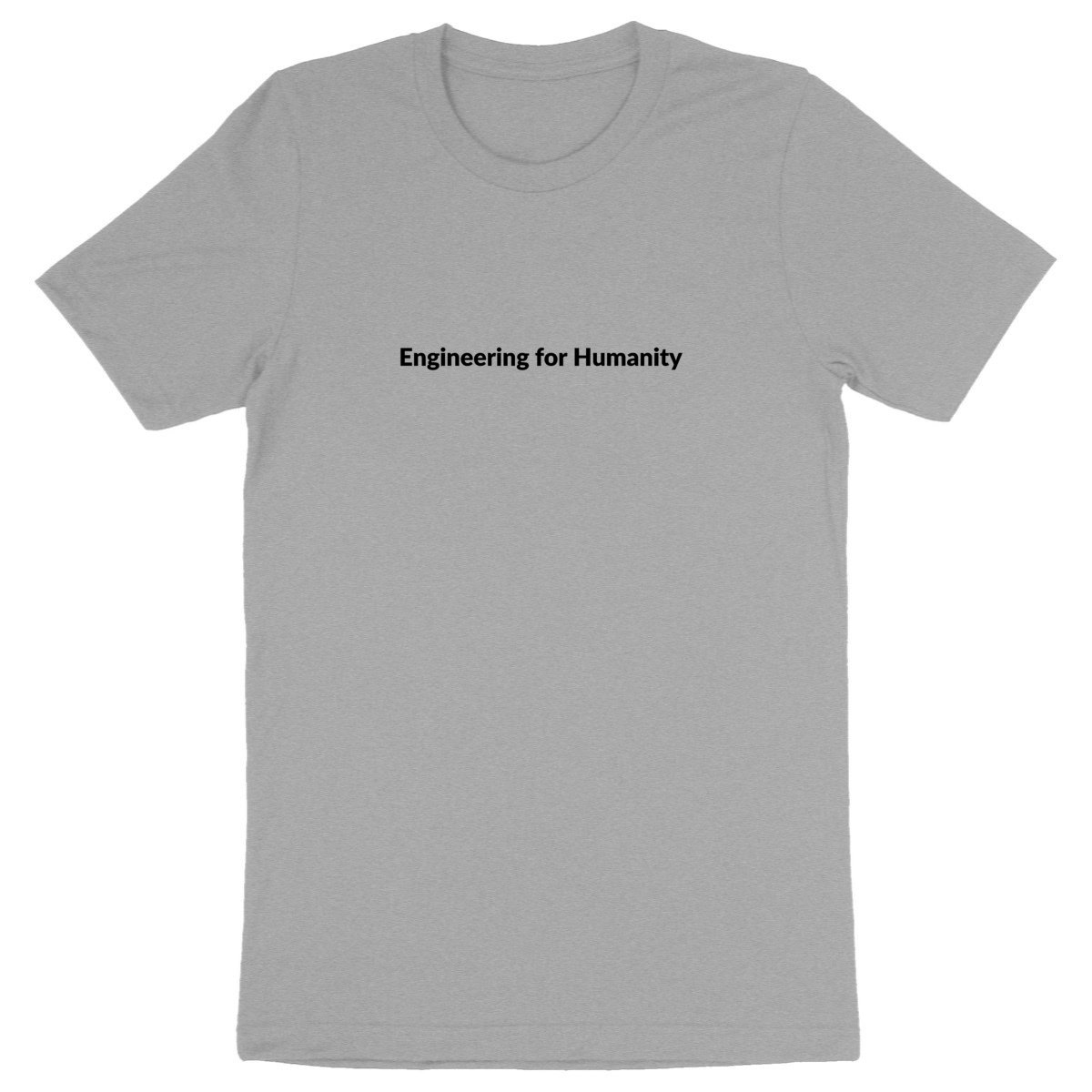 Image back T-shirt white or grey w "Engineering for Humanity" on front + large EWB logo on back - Heavyweight