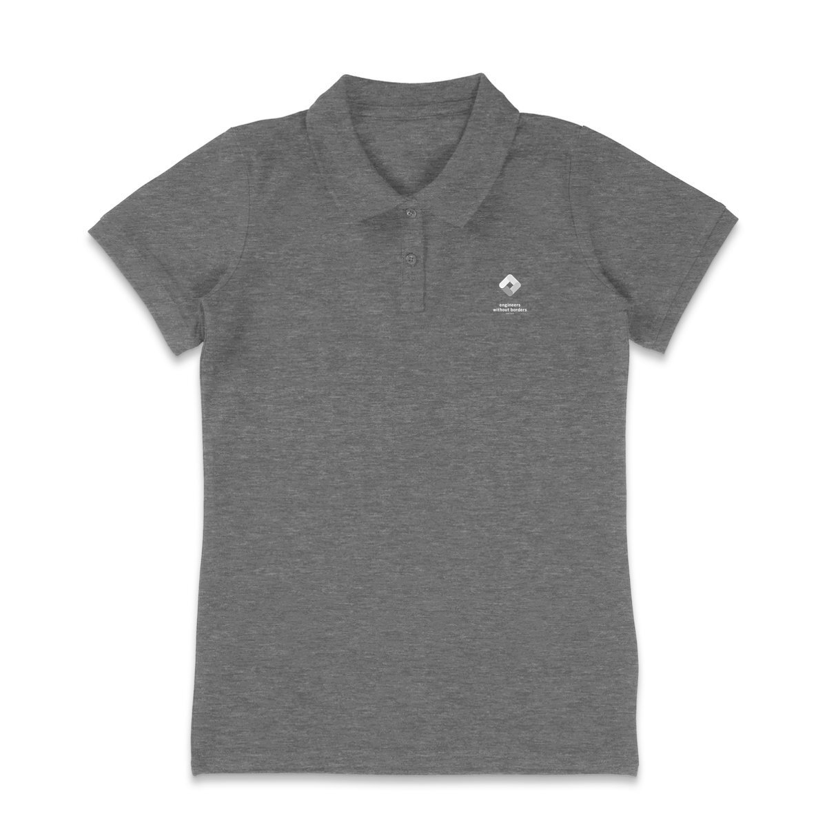 Image back Polo Shirt Women's Style Black and Grey Small Logo