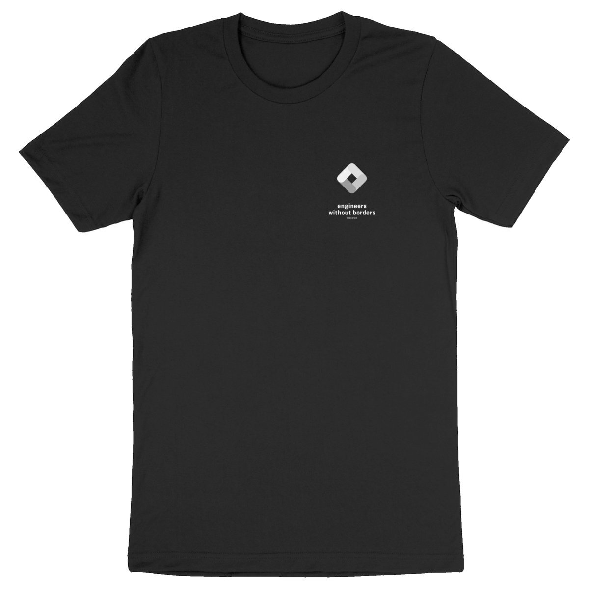 Image back T-shirt black w small EWB logo on front + large logo on back - Heavyweight