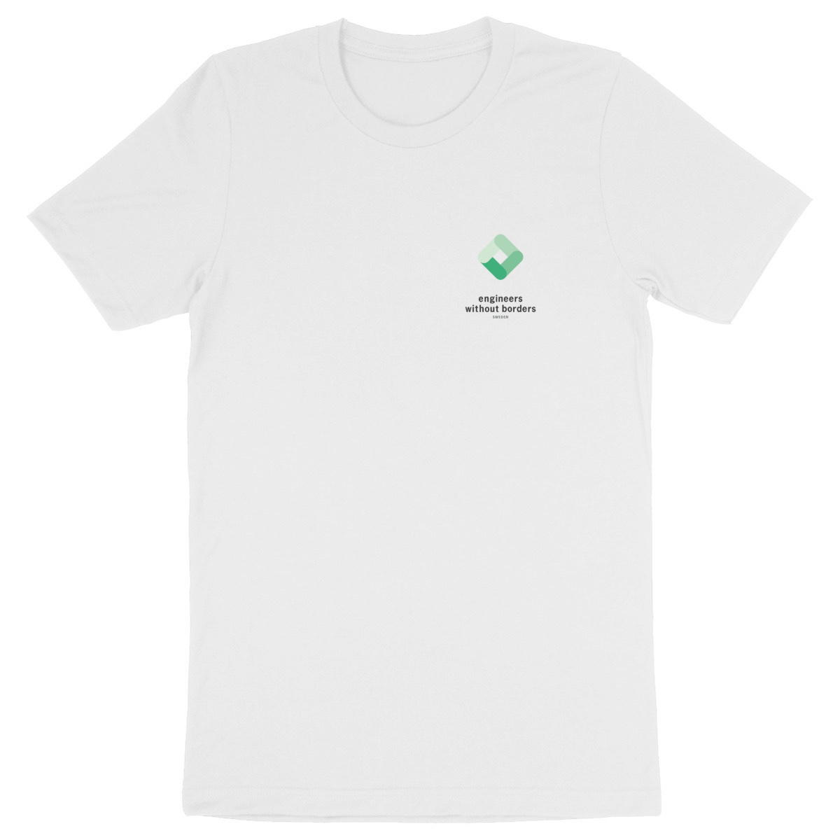 Image front T-shirt white or grey w small EWB Logo in front + large logo on back - Heavyweight