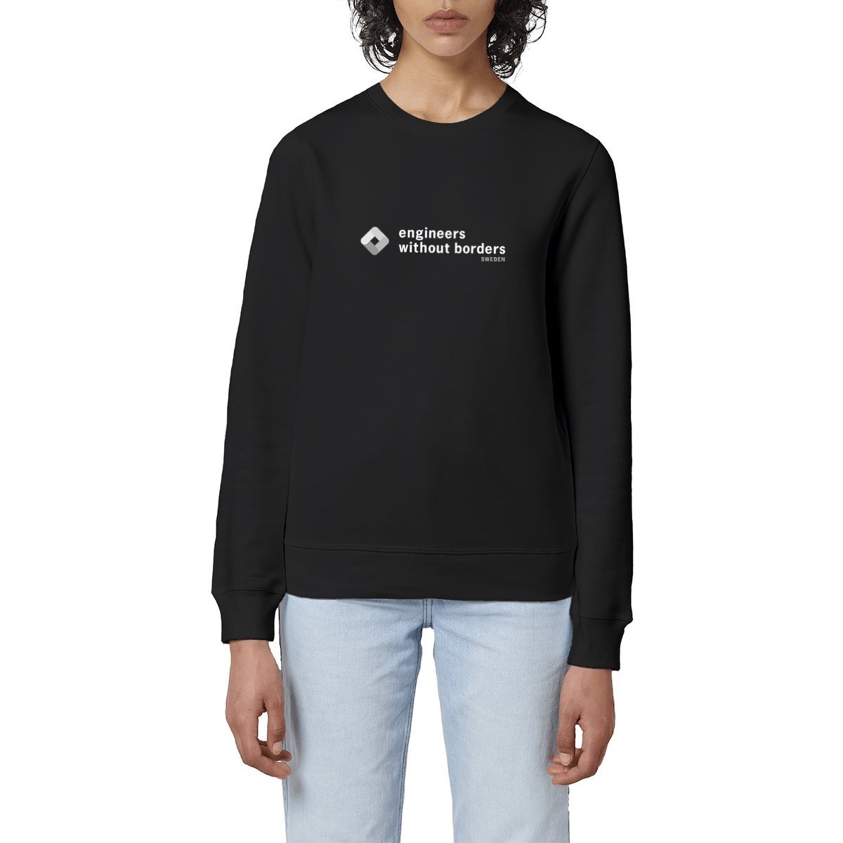 Image front Sweatshirt in Black w Large Logo on front