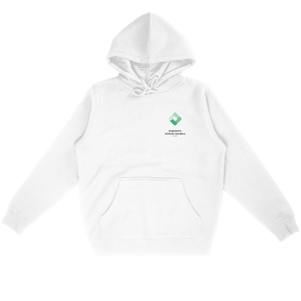 Image back Hoodie in White or Grey with Small Logo on front + Large Logo on back